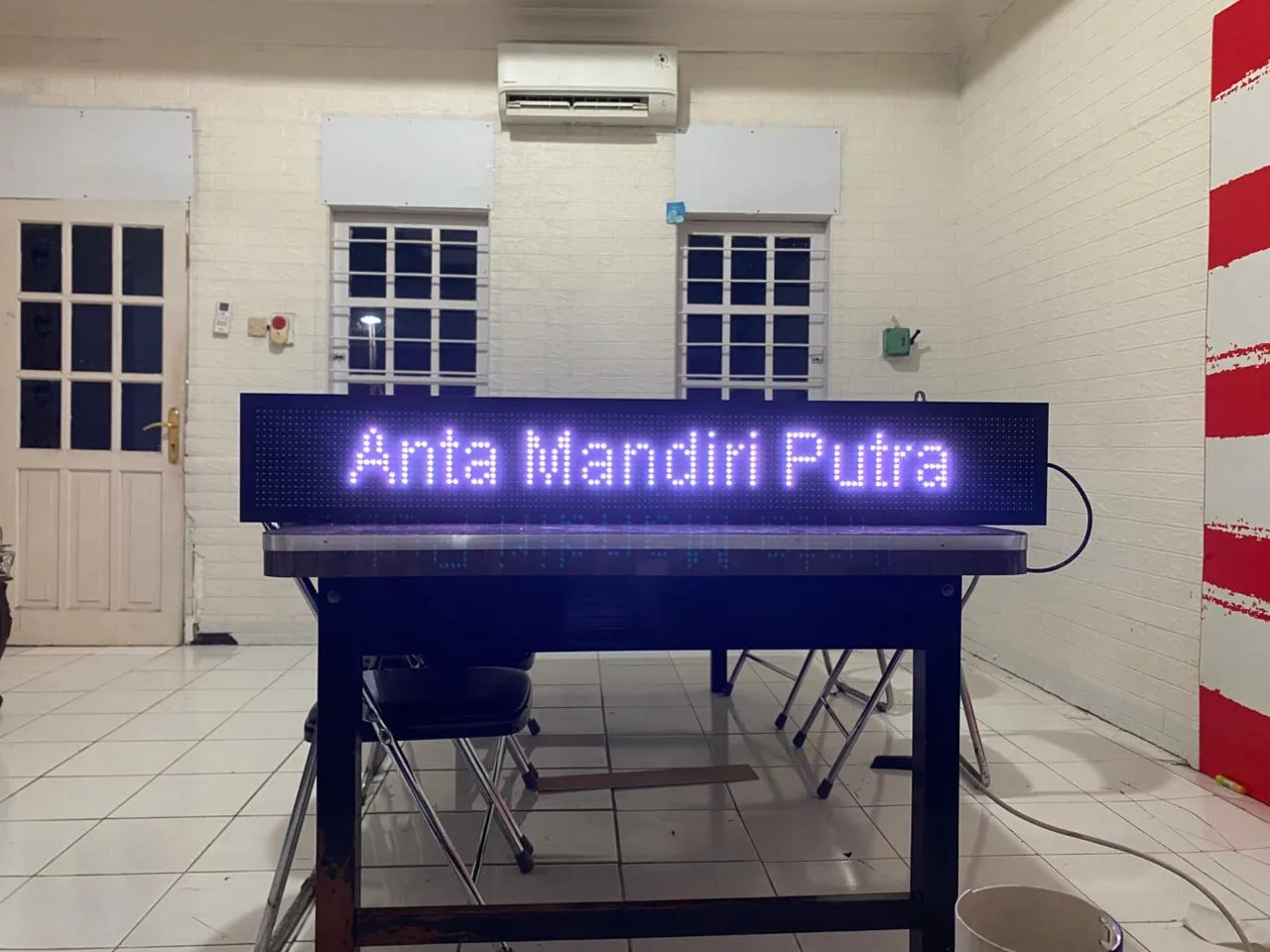 Running Text & Jam Masjid Custom 3 buatan AMP Advertising Cirebon